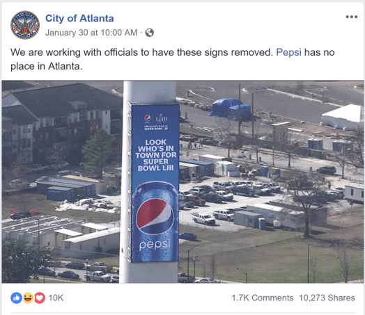 City of Atlanta Spoof Account defends its turf as home of Coca-Cola