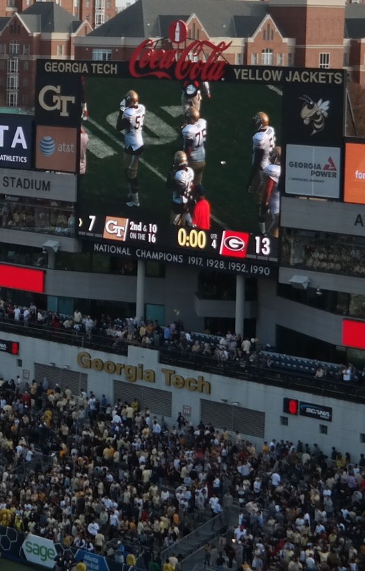 Final Score, UGA vs GT, November 28, 2015