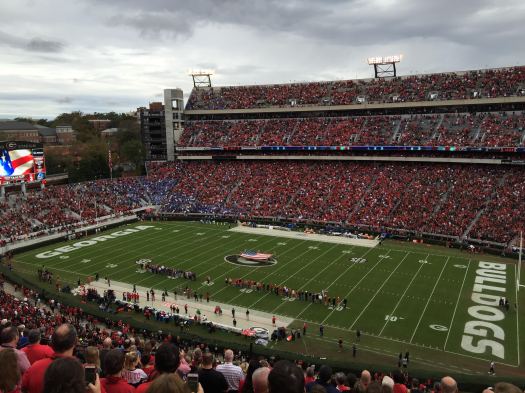 Veterans honored at halftime of Georgia-Kentucky game, November 7, 2015