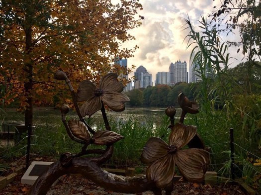 Piedmont Park with the Atlanta's Midtown skyline